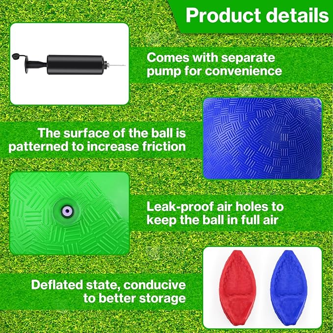 6 Pcs Dodgeballs 8.5 Inch Playground Ball 3 Colour Kickball Inflatable Rubber Handball Bouncy Dodge Ball with 1 Hand Pump for Outdoors Games Gym Camps Picnic (Needle is at The Top of The Pump)