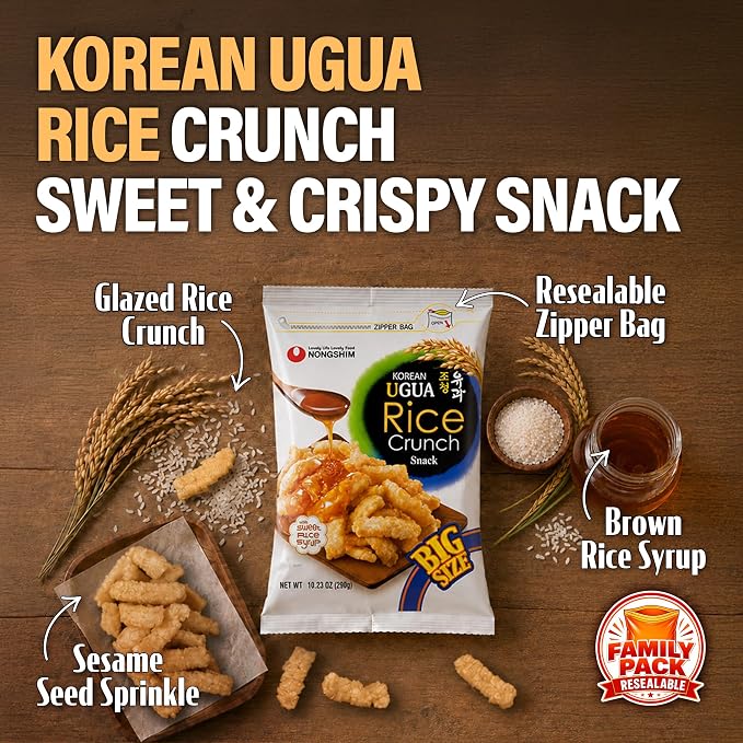 Nongshim Sweet Korean Snack Variety Pack, Asian Snacks Box, 3 Count | Korean bakery-style sweet snack variety with brown rice syrup, chocolate and salted-butter profiles