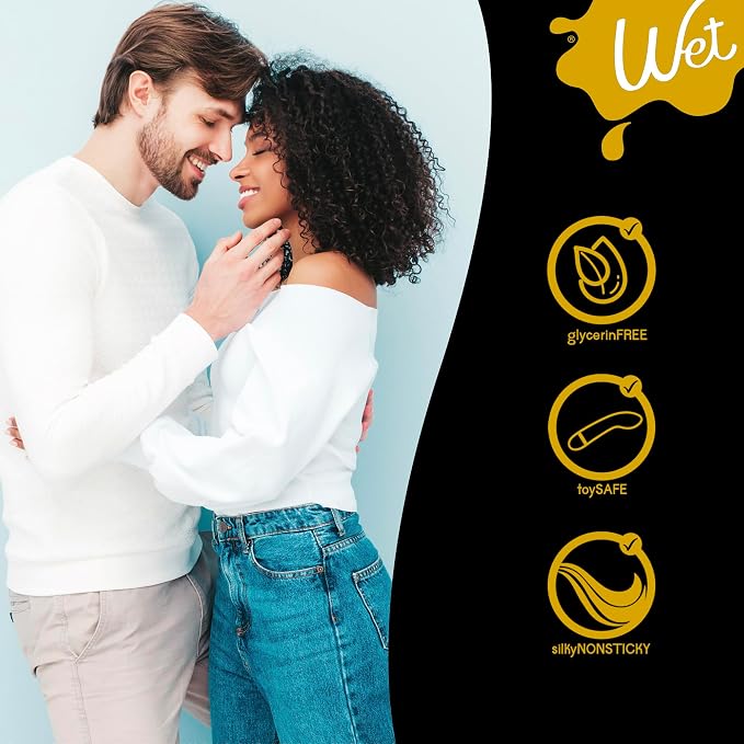 Wet Gold Hybrid Silicone and Water-Based Lubricant | Long-Lasting Performance, Premium Formula | Made Without Glycerin and Parabens | Lube for Men, Women & Couples, 3 fl oz