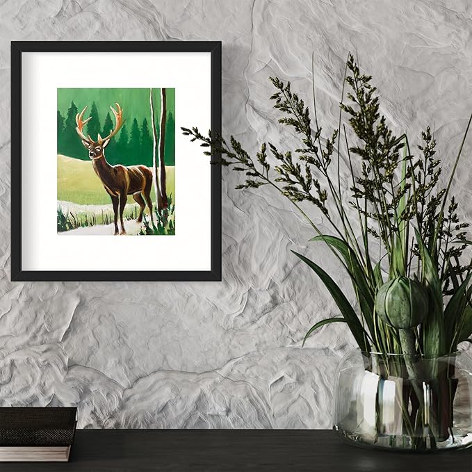 Painting4Real DIY Painting Class Kit for Adults with Video Tutorials: Learn to Paint Deer – How to Paint with Acrylics – Painting & Art Supplies – 9 Piece Acrylic Paint Set
