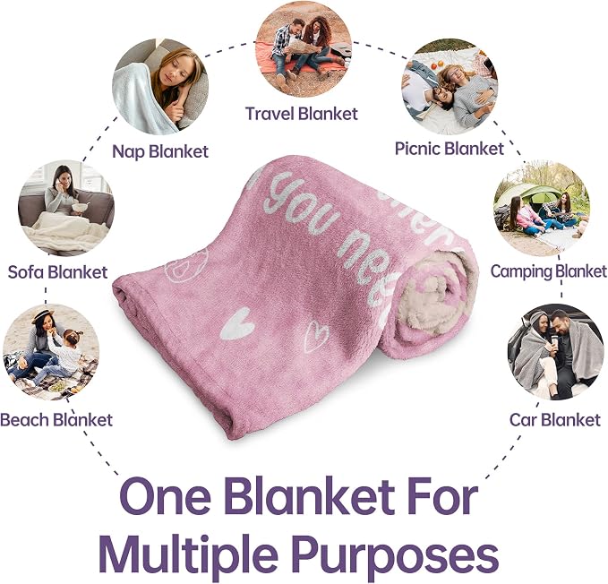 Get Well Gifts for Women, Hug/Healing Blanket | Thinking of You/Breast Cancer/Sympathy/After Surgery Gifts for Friends, Sister, Coworkers, Soft Throw Blankets 60'' x 80''