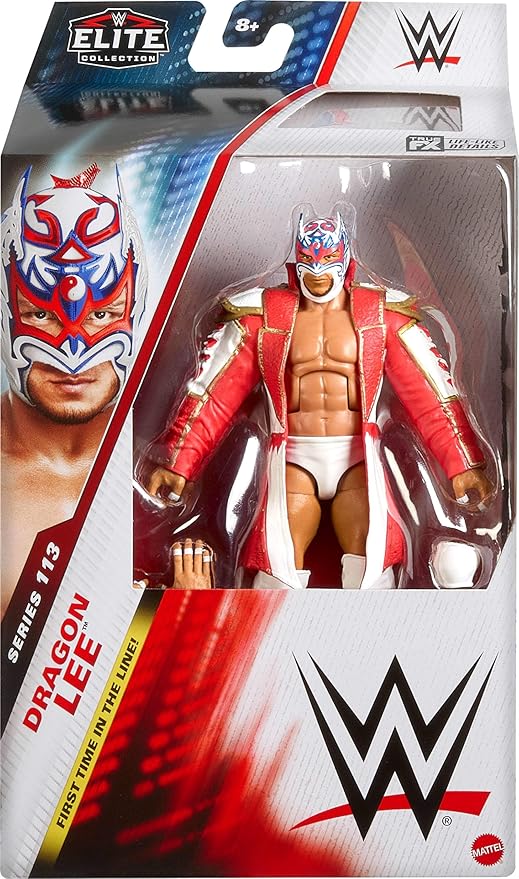Mattel WWE Elite Action Figure & Accessories, Series #113 6-inch Collectible Dragon Lee with 25 Articulation Points & Swappable Hands