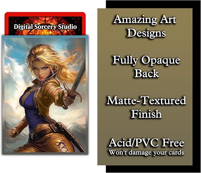 Anime Rune Knight Card Sleeves 102 Pack – Compatible with MTG & TCGs – Perfect for Celes Rune Knight & Final Fantasy Commander Decks – Premium Card Game Sleeves for Magic