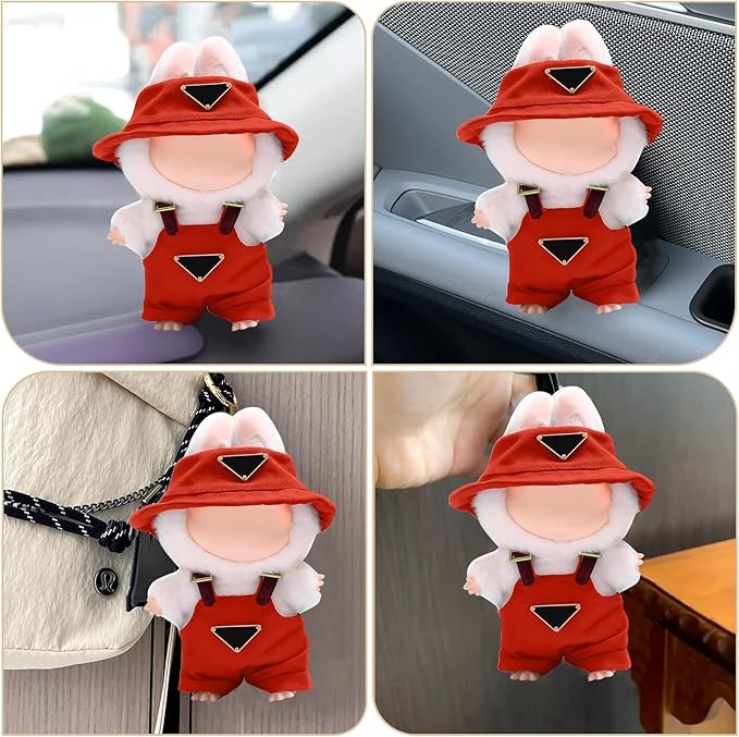 17cm Clothes Set (NO Doll): Hat & Overalls Set for 17cm Accessories Suit - Stylish Adorable Dolls Clothes Accessories - Cute Clothes for Dress up Unique Style (ZL-C004)