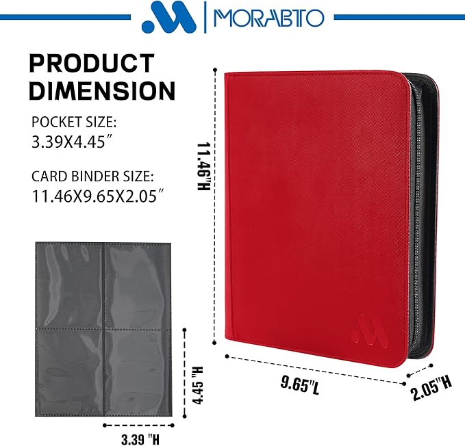 Top Loader Binder, Holds 128 Top Loaders,4 Pocket Top Loader Binders for 3" x 4" Rigid Cards,Card Album Folder for Hard Plastic Top Loaders