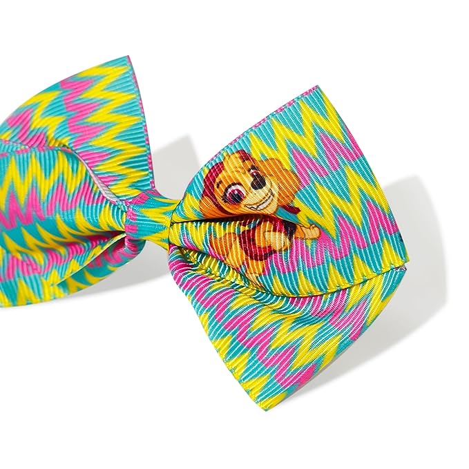 LUV HER Paw Patrol Alligator Hair Clips for Kids – 7-Pack Non-Slip 4-Inch Hair Bows – Girls Hair Accessories with Rescue Pup Prints – Ages 3+ – Non-Toxic Material