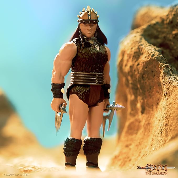 Super7 Conan The Barbarian Pit Fighter Conan - 3.75" Conan Action Figure with Accessories Classic Movie Collectibles and Retro Toys