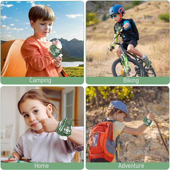 Dinosaur Walkie Talkies for Kids 3 Pack Camping Gear T-Rex Outdoor Toys for Boys Girls Age 3-12 Year Old 3 Channel Long Range Birthday Gifts Easter Christmas Stocking Stuffers