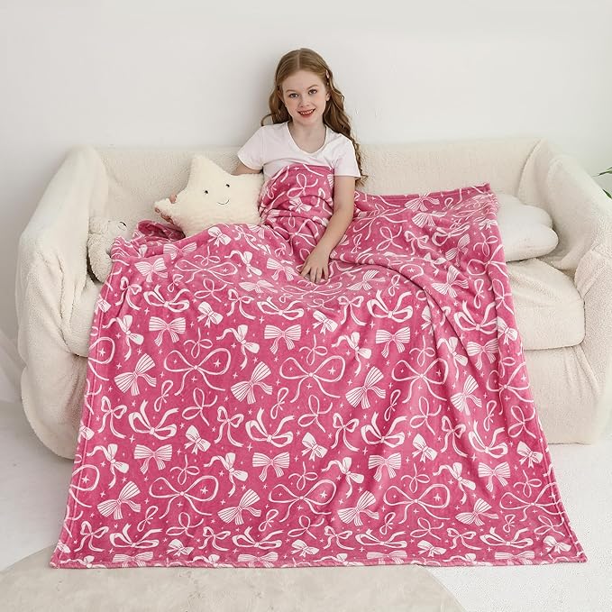 Softan Kids Throw Blanket for Girls & Boys, Warm Soft Toddler Flannel Blankets for Sofa Couch Bed， Cozy Fuzzy Plush Flannel Kids Throw Blanket for Daycare & School - Row 50x60 inches