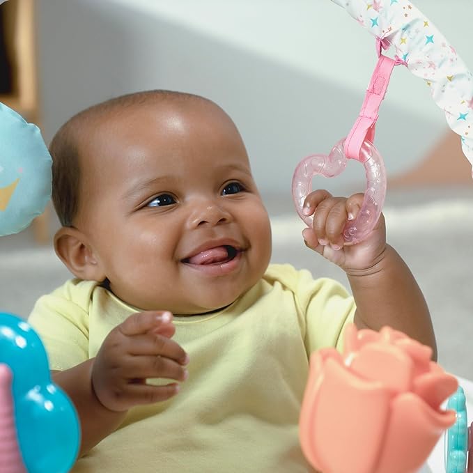 Bright Starts Disney Princess SuperSeat, Fun Baby Seat for Sitting Up, Playtime, and Meals, Ages 4 Months to 4 Years, Pink