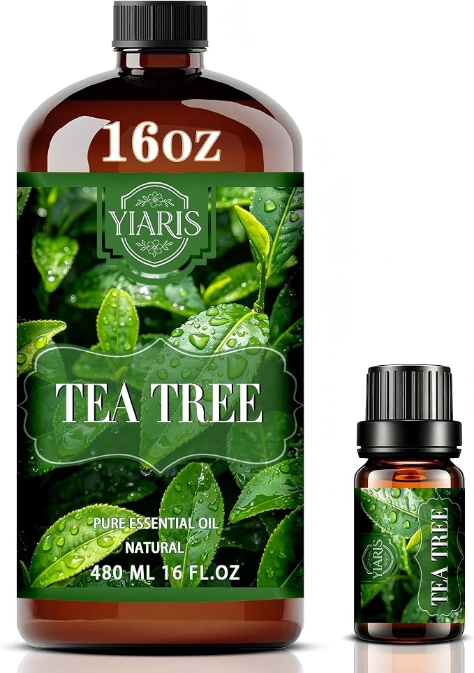 Tea Tree Essential Oil-YIARIS Tea Tree Essential Oil -16.33 Fl Oz,Pure and Natural Fragrance Oil for Aroma Diffuser,Skincare,Home Fragrance,Cleaning,Massage,Yoga,DIY Candle
