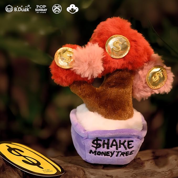 B.Duck x POP Sunday Plush Blind Box Collectible Figure - Shake Money Tree Plush Series (1 Random Style) Chinese Good Luck Decor for Desk&Home Art Decor Gift for Collectors