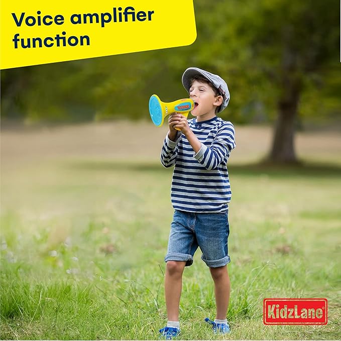 Kidzlane Voice Changer for Kids - Kids Microphone Toy with LED Lights and 5 Different Sound Effects - Voice Changer for Girls, Boys, Teens Age 5 Years and Up - Blue