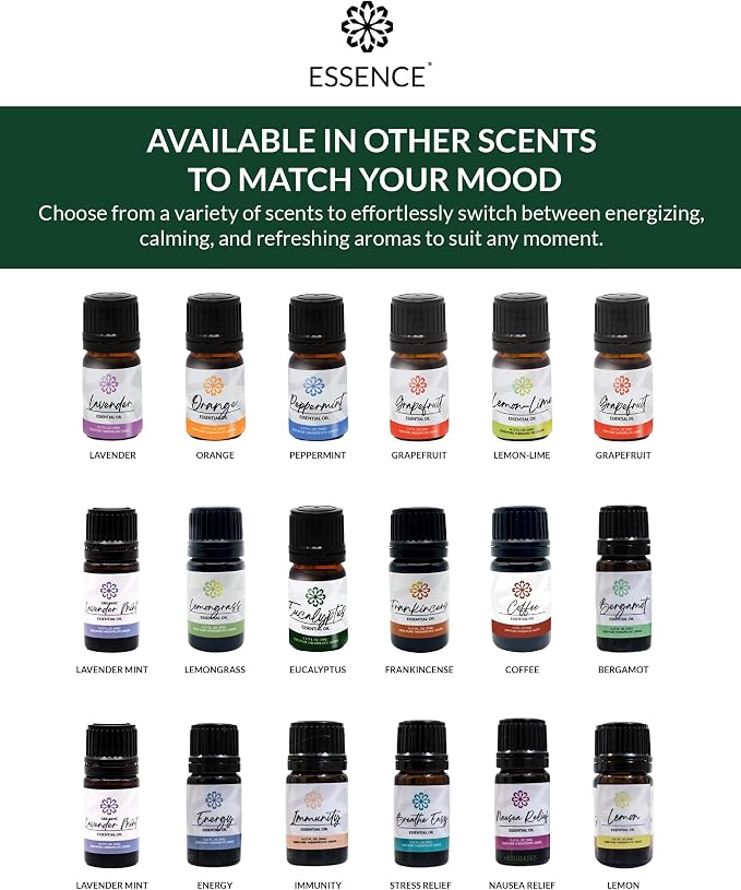 Essence Pearl Travel Case | Eucalyptus Essential Oil | Aromatherapy Nasal Diffuser & Essential Oil Carrying Case | Refreshing Eucalyptus Scent | Travel-Friendly Kit | Black Pod