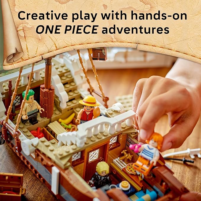 Lego ONE Piece The Going Merry Pirate Ship Building Blocks - Pretend Play Adventure Toy for Boys & Girls, 10+ - Straw Hat Crew Toy Figures & Playset for Anime Fans - Gift Idea for Birthdays - 75639