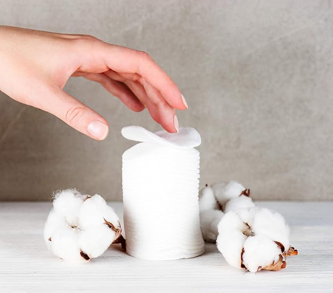 Organyc 100% Organic Cotton Rounds - Biodegradable Cotton, Chemical Free, for Sensitive Skin - Daily Cosmetics. Beauty and Personal Care 70 Count (Pack of 12)