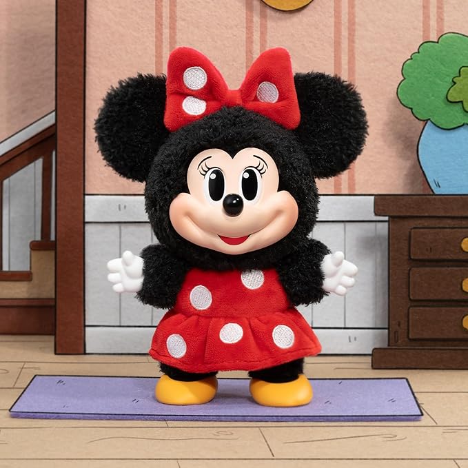 POP MART Mickey Family Cute Together Keychain Series Figures Blind Box, Mickey Blind Box Figures, Random Design Action Figures Collectible Toys Home Decorations, Whole Set