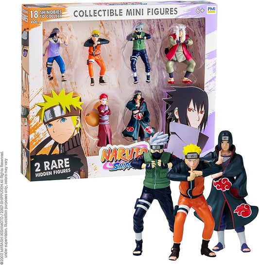 Naruto Shippuden Collectible Mini Figures 8-Pack Deluxe Box – Multiple Assortments with Naruto, Sasuke, Kakashi, Itachi & More Characters (Assortment A)