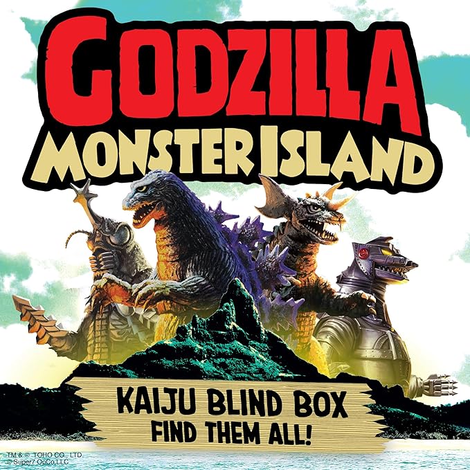 Super7 Toho Godzillla Monster Island Blind Box - (12 Pack) 3.75" Toho Godzilla Action Figures Classic Movie Monster Collectibles and Retro Toys