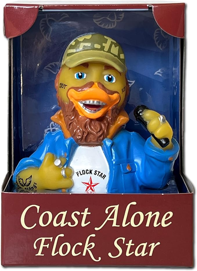 CelebriDucks - Coast Alone - Flock Star - Floating Rubber Ducks - Collectible Bath Toy Gift for Kids & Adults of All Ages