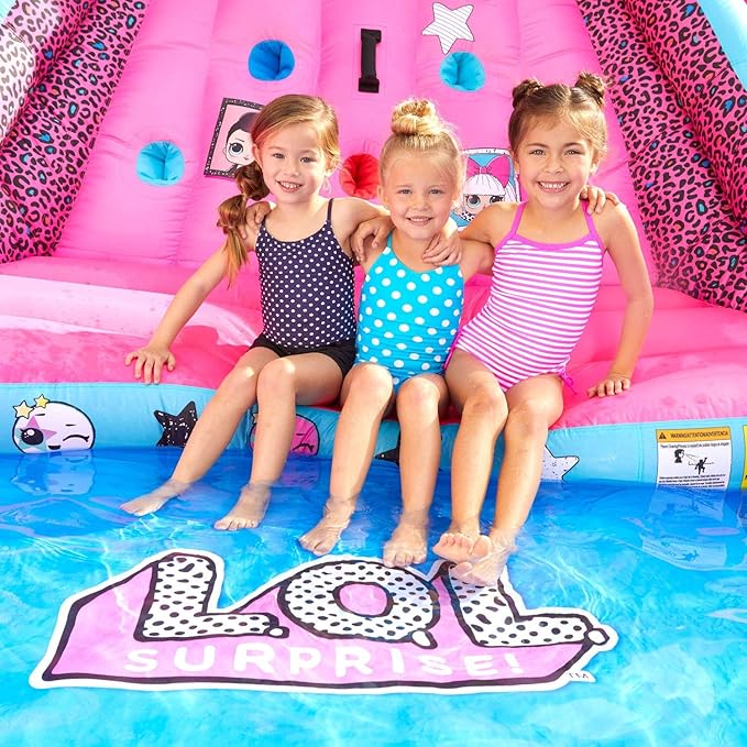 L.O.L. Surprise Inflatable River Race Water Slide with Blower