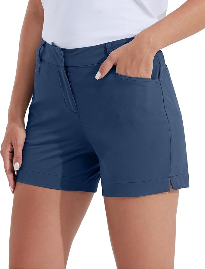 Willit Women's 4.5" Golf Shorts Quick Dry Outdoor Causal Shorts with Pockets Water Resistant