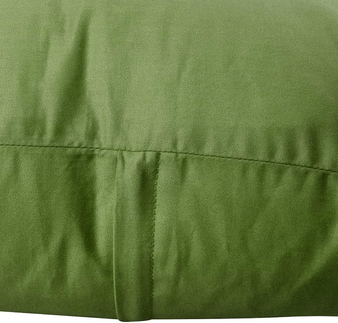 Thmyo 4-Pack 100% Cotton Comfortable Solid Decorative Throw Pillow Case, Square Cushion Cover Pillowcase Sublimation Blank Pillow Covers DIY Throw Pillowcase for Sofa(18x18 inch/ 45x45cm,Olive Green)
