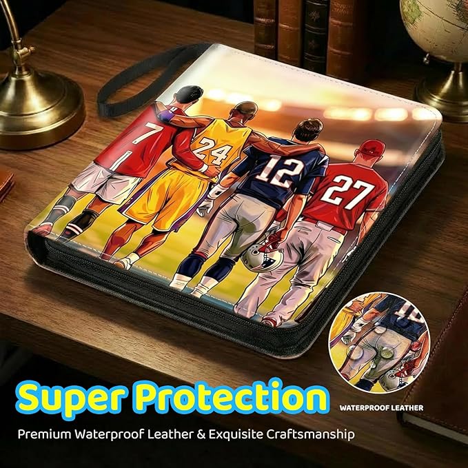 Zipper Cards Binder for 900-Pocket Sports Trading Cards, Premium Baseball Football Basketball Cards Book Album With Removable Sleeves for MTG & TCG Cards - Gifts for Girls and Boys (Starry Sky)