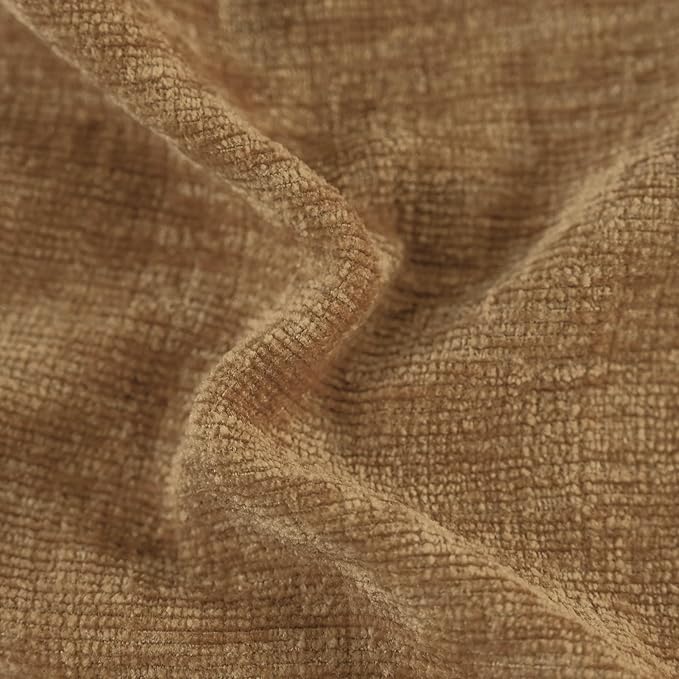 CaliTime Decorative Couch Throw Pillow Covers 22 X 22 Inches Apricot Brown | Pack of 2, Cozy Chenille Cushion Cases for Sofa Bed Living Room Farmhouse Home
