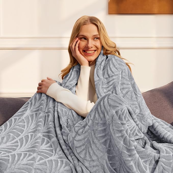 Whale Flotilla Soft Flannel Fleece King Size Bed Blanket, Silver Grey | Cozy Lightweight Breathable Coverlet, Plush Fluffy Bedspread, Vintage Pattern Decorative Blanket for Bed All Season, 90"x104"