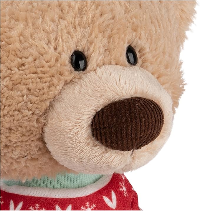 GUND Toothpick with Holiday Sweater, Classic Teddy Bear Stuffed Animal for Ages 1 and Up, Beige/Red/White, 15”