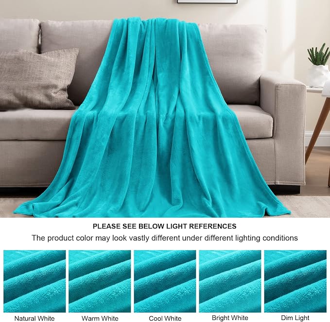 BEDELITE Fleece Blanket Soft Plush Throw for Couch Peacock 50"x60" | Ultra Soft Fleece, Plush Microfiber, Lightweight Warmth, All Season Comfort, Fade Resistant, Machine Washable, Couch Sofa Bed