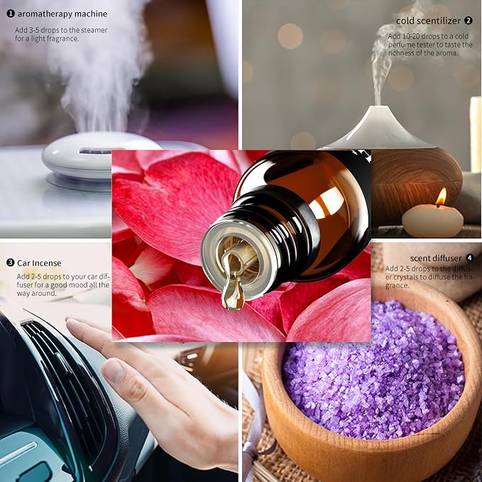 Essential Oils Set,Top 5 Blends for Diffusers, Candle Making Scents, Home Products, Fragrance, Aromatherapy, Humidifiers, Gifts（Jasmine）