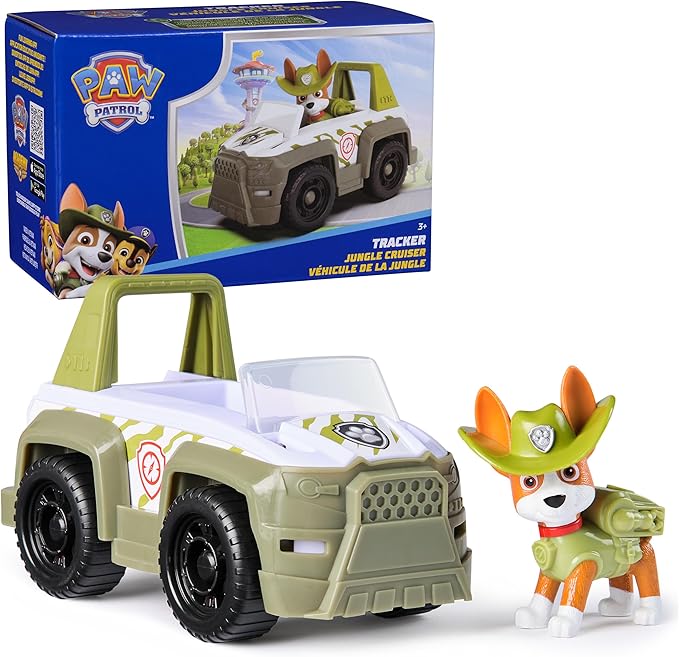 Paw Patrol, Tracker’s Jungle Rescue Vehicle, Toy Truck with Collectible Action Figure, Sustainably Minded Kids Toys for Boys & Girls Ages 3 and Up