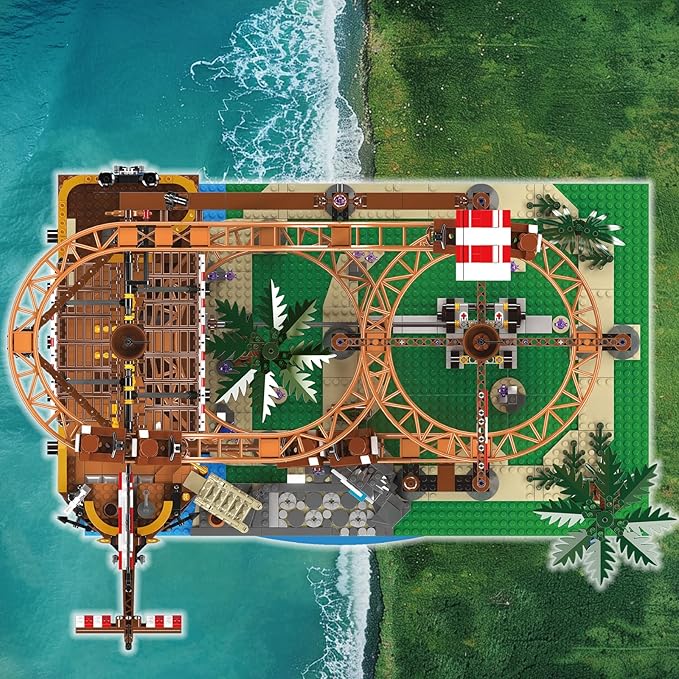 Roller Coaster Building Set Track Model Kit for Teens Boys Son, Grandson, Nephew, Building Lovers. Kids Jigsaw Puzzle, Christmas Birthday Gift -2174 Pieces (Double Helix)