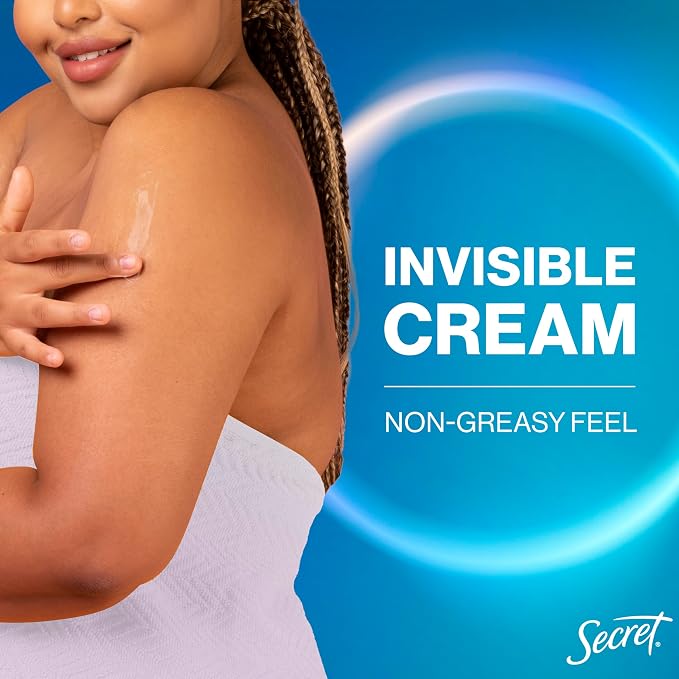 Secret Whole Body Deodorant Cream for Women, Unscented, Aluminum Free Deodorant Cream, 72 HR Odor Protection, 3.0 oz