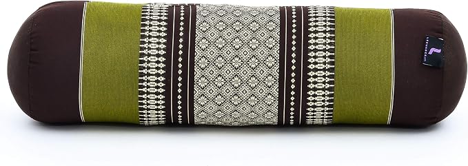 Leewadee Small Yoga Bolster – Shape-Retaining Cervical Neck Roll, Tube Pillow for Comfortable Reading, Kapok Filling, 22 x 6 x 6 inches