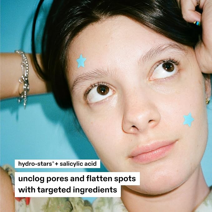 Starface Hydro-Star® Hydrocolloid Pimple Patches + Big Yellow Compact (32 ct) and Hydro-Star® Hydrocolloid Patches with Salicylic Acid + Big Blue Compact (32 ct), Shrink Spots, Absorb Fluid, 2-Pack