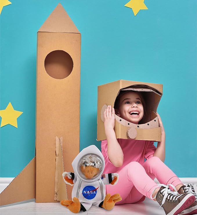 DolliBu Astronaut Dress Up Set for Teddy Bear Plush Toy - Astronaut Stuffed Animal Costume Outfit with Jacket, Helmet, and Pants, Create Cute NASA Space Toys for Kids With Clothes Dress Up Set - Large