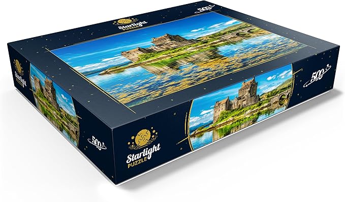 MyPuzzle Eilean Donan Castle On A Warm Summer Day - Dornie, Scotland - Premium 500 Piece Jigsaw Puzzle for Adults