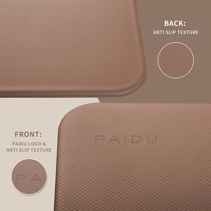 PAIDU Foldable Yoga Mat - 10mm Extra Thick, 75"26" Non-Slip Exercise Fitness Mat | SGS Eco-Certified, Portable for Yoga/Pilates/Studio/Home Workout