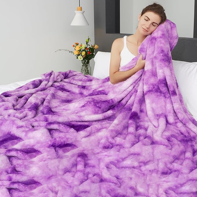 MUGD Blankets Fuzzy Soft Fleece Throw Blanket Cozy Soft Warm Throw Blanket for Bed