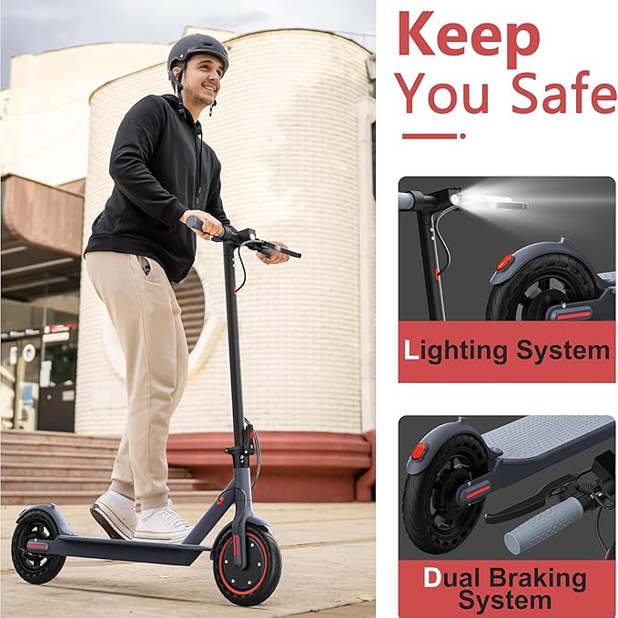 MAXSHOT Electric Scooter for Adults, 8.5/10/14" Tires, 19/22Mph, 350W/500W Motor, 21-28 Miles Range, Folding E-Scooter with Dual Suspension,APP(V1/SPRO/MAX/PRO/X1/X1PRO/PR)