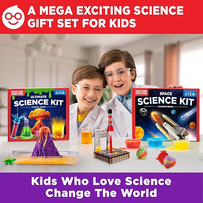 Doctor Jupiter Mega Science Gift Set | Set of ‘Ultimate Science Kit’, ‘Space Science Kit’ for Kids Ages 8-10-12-14 | Birthday Gift Ideas for Boys, Girls | STEM Learning & Educational Toys