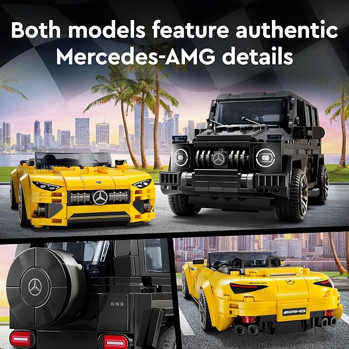 LEGO Speed Champions Mercedes-AMG G 63 & SL 63 Building Toys - Kids Pretend Play Toy Cars for Boys & Girls, Ages 10+ Years - Gifts for Christmas - 76924
