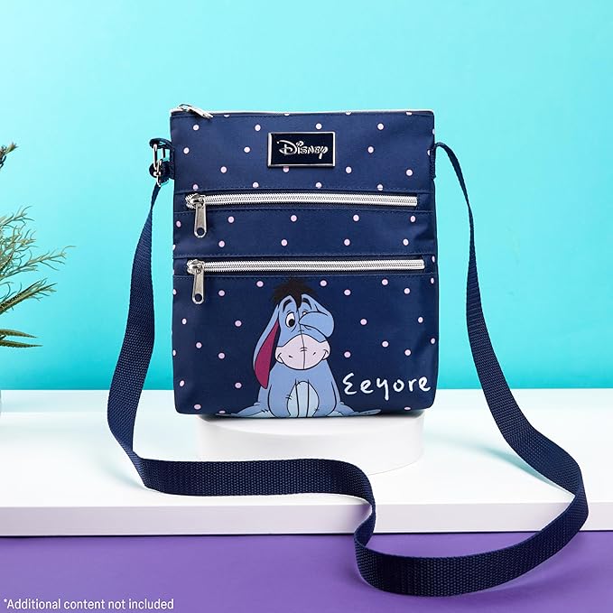Disney Stitch Girls Purse Cross Body Bag for Kids Teens Women Shoulder Bag with Adjustable Strap Fashion Handbag Stitch Gifts (Navy, Navy Eeyore)