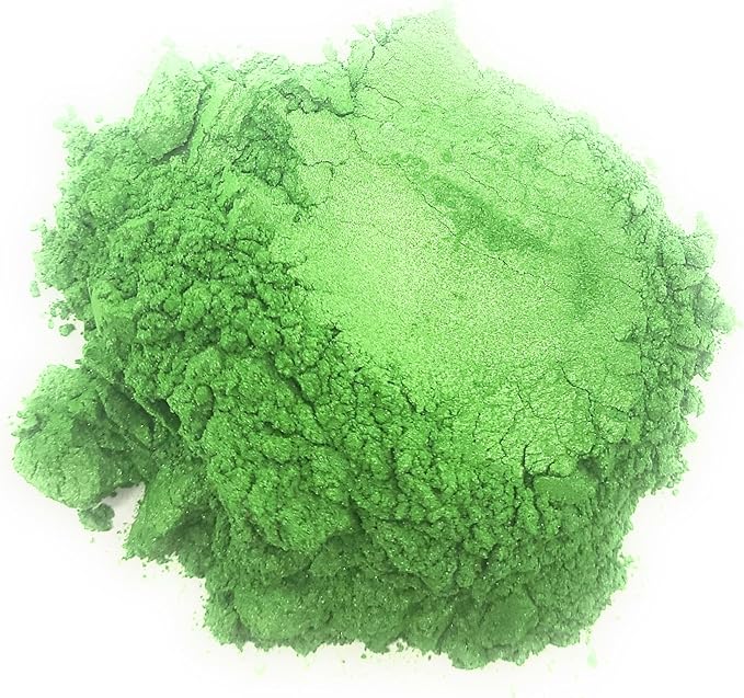 Pearl Mica Powder Pigment Dye - 500 grams (1.1 lbs) - Best Bulk Price for Fine Arts, Crafting, Painting, Bath bomb Soap Candle Slime Jewelry Making, Epoxy Resin, Woodworking (Green AG16)