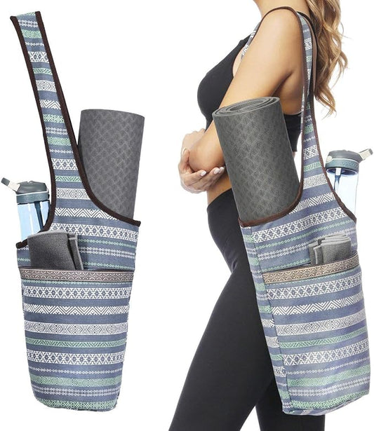 Yoga Mat Bag With Large Size Pocket and Zipper Pocket, Strap Bag, Fit Most Size Mats, Bags and Carriers for Women