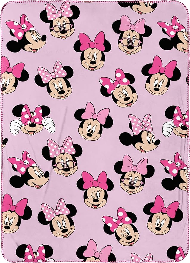 Jay Franco Disney Minnie Mouse Travel Set - 3 Piece Kids Travel Set Includes Blanket, Pillow, & Plush