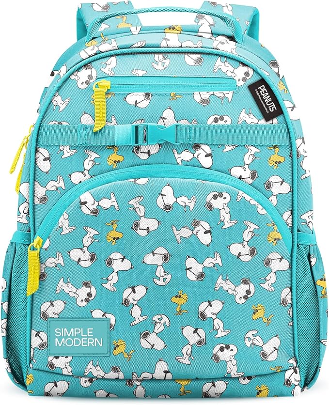 Simple Modern Medium Peanuts Toddler Backpack for School Girls and Boys | Kindergarten Elementary Kids Backpack | Fletcher Collection | Kids - 15" tall | Snoopy & Woodstock